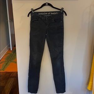 articles of society dark wash skinny jeans